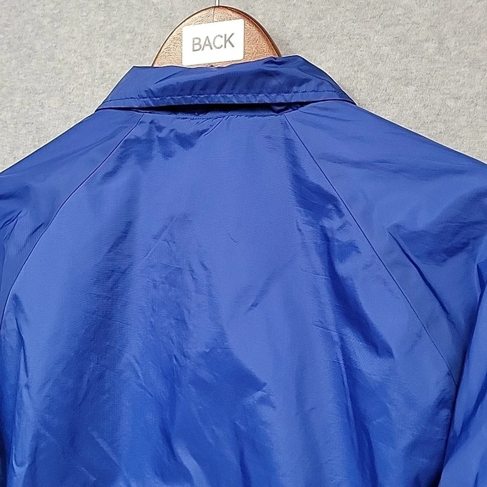 Vintage USA Olympics Team Track Blue Snap Up Jacket Windbreaker Men's M Pockets